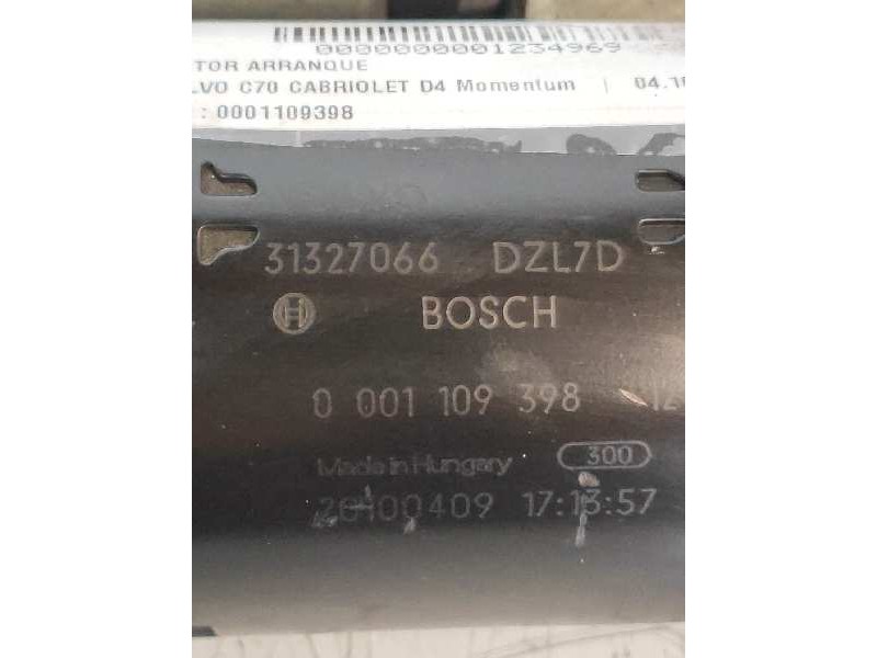Recambio de motor arranque para volvo c70 cabriolet d4 momentum referencia OEM IAM 0001109398 31327066 