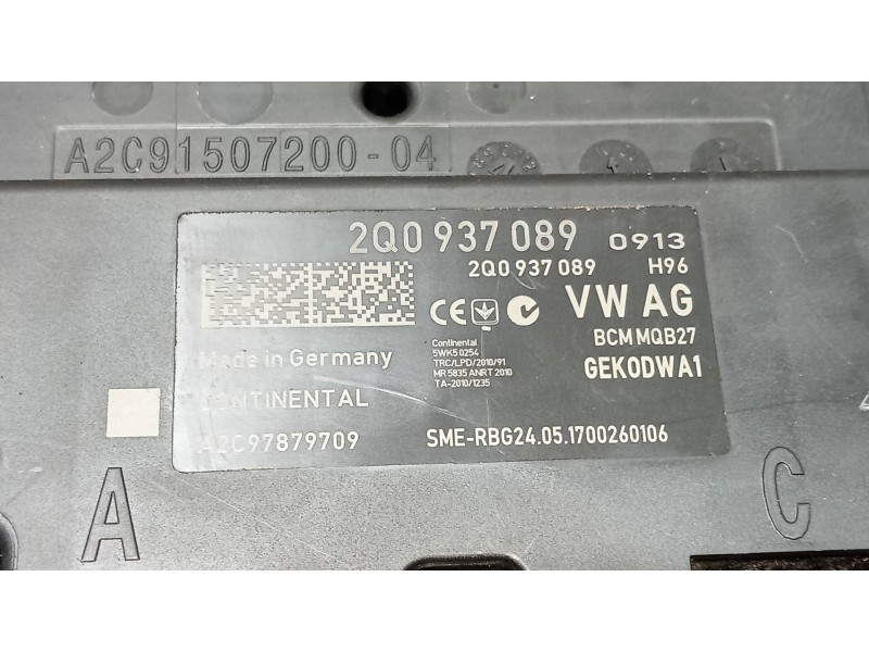 Recambio de modulo electronico para seat ibiza (kj1) reference referencia OEM IAM 2Q0937089  