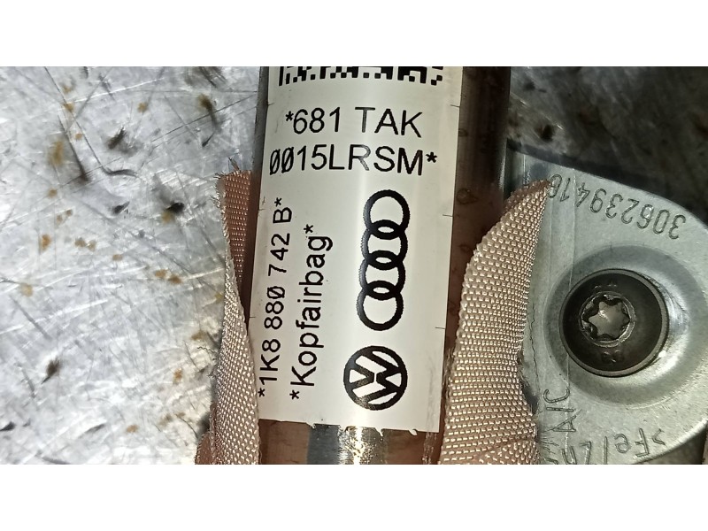 Recambio de airbag cortina delantero derecho para volkswagen scirocco (137) 2.0 tdi (103kw) referencia OEM IAM 1K8880742B  