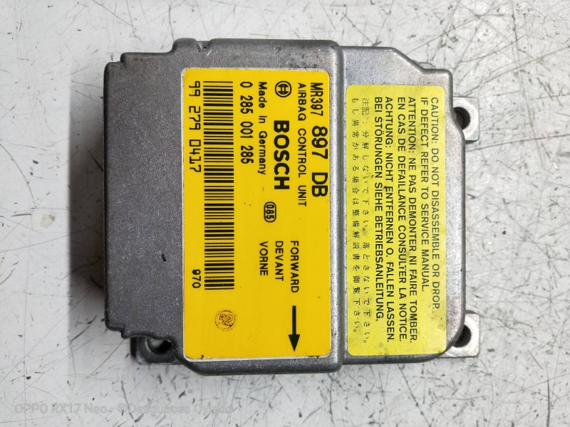 Recambio de centralita airbag para mitsubishi carisma berlina 5 (da0) 1.6 cat referencia OEM IAM 0285001285 MR397897DB 