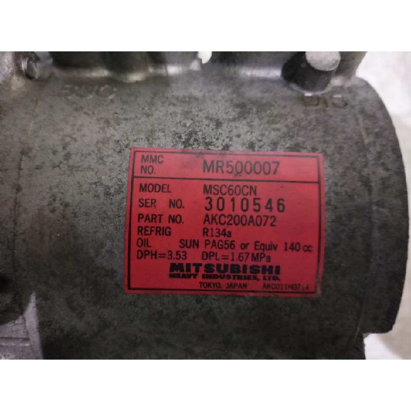 Recambio de compresor aire acondicionado para mitsubishi carisma berlina 5 (da0) 1.6 cat referencia OEM IAM MSC60CN MR500007 AKC