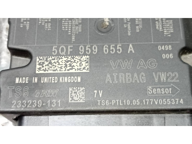 Recambio de centralita airbag para seat ibiza (kj1) reference referencia OEM IAM 5QF959655A 233239131 