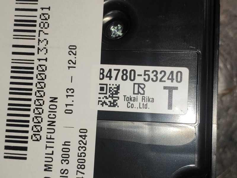 Recambio de mando multifuncion para lexus is 300h referencia OEM IAM 8478053240  