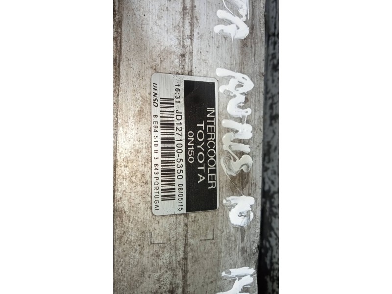 Recambio de intercooler para toyota auris active referencia OEM IAM JD1271005350  