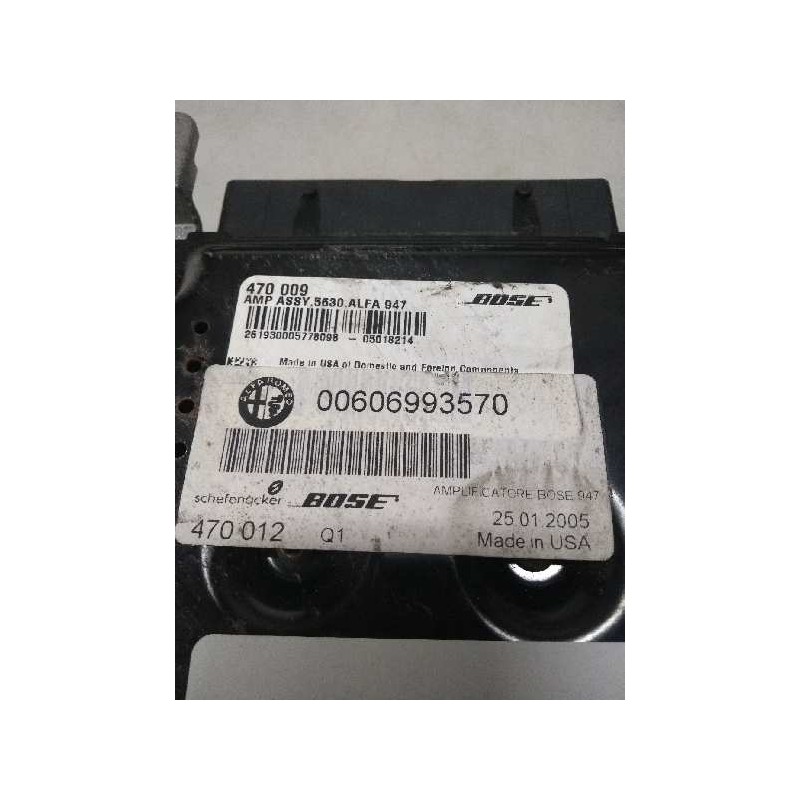Recambio de modulo electronico para alfa romeo gt (125) 1.9 jtd (m) 16v cat referencia OEM IAM 00606993570 470012Q1 
