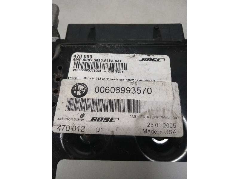 Recambio de modulo electronico para alfa romeo gt (125) 1.9 jtd (m) 16v cat referencia OEM IAM 00606993570 470012Q1 
