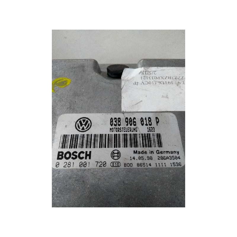 Recambio de centralita motor uce para volkswagen passat berlina (3b2) 1.9 tdi referencia OEM IAM 0281001720 038906018P 