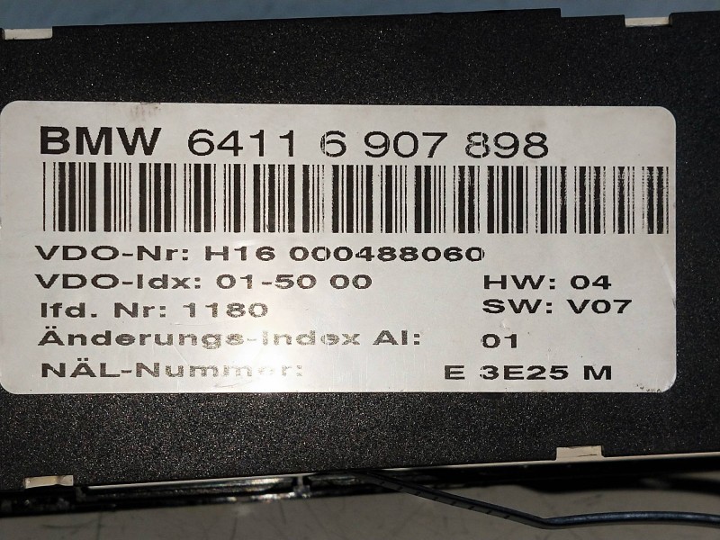 Recambio de mando calefaccion / aire acondicionado para bmw serie 3 berlina (e46) 320d referencia OEM IAM 64116907898 H160004880