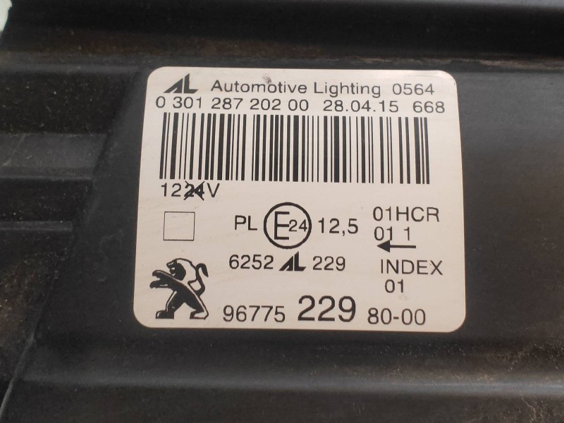 Recambio de faro derecho para peugeot 308 business line referencia OEM IAM 9677522980 030128720200 