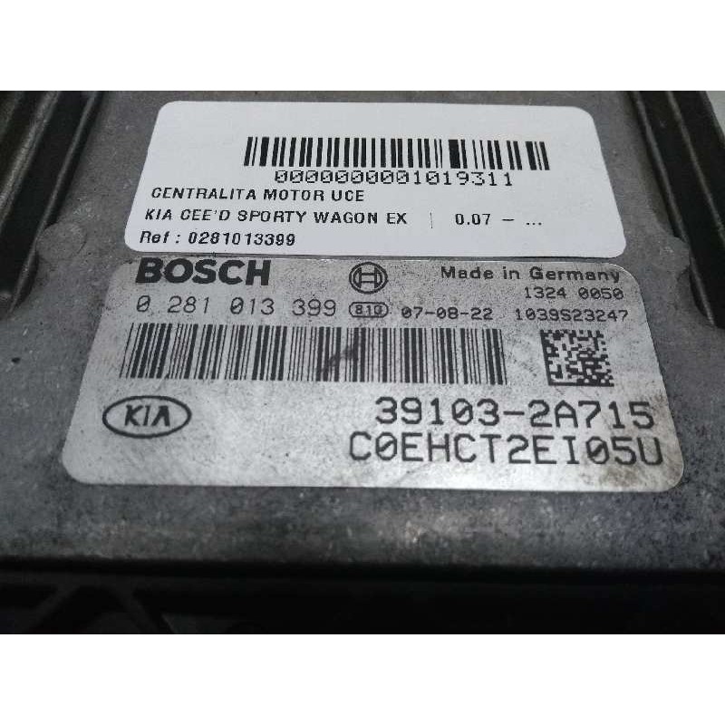 Recambio de centralita motor uce para kia cee´d sporty wagon ex referencia OEM IAM 0281013399 391032A715 