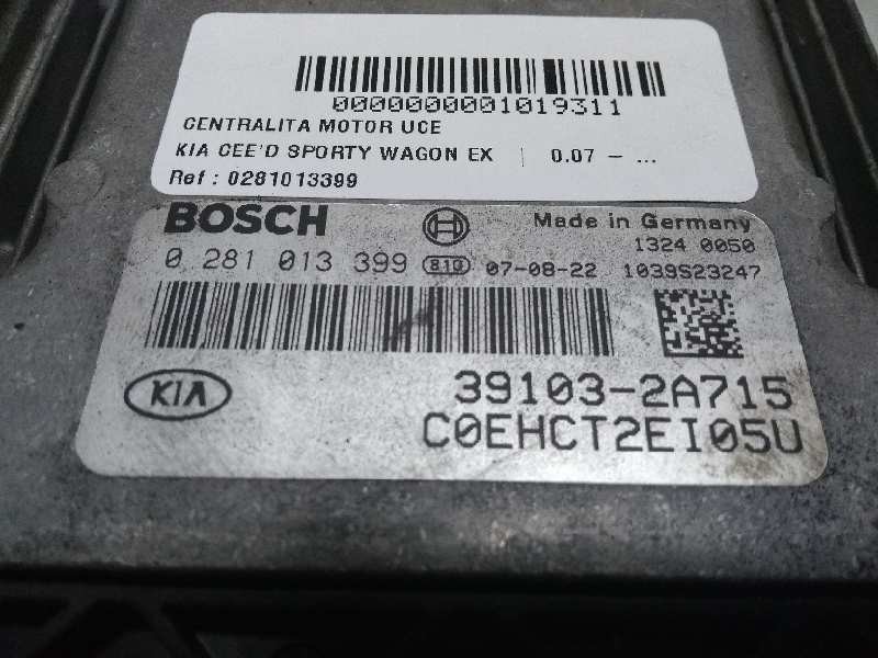 Recambio de centralita motor uce para kia cee´d sporty wagon ex referencia OEM IAM 0281013399 391032A715 