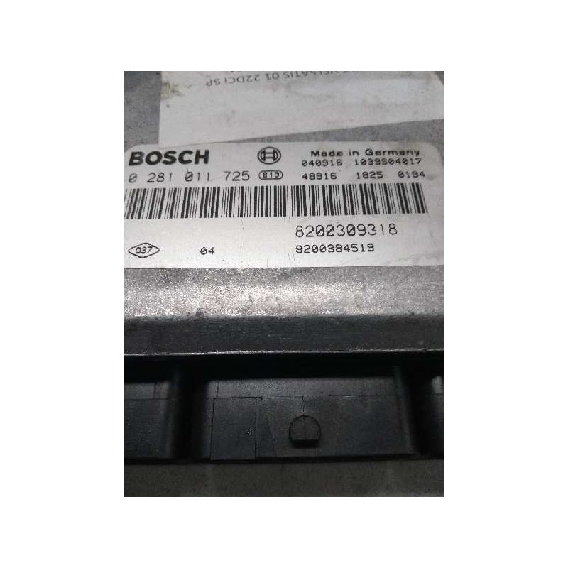 Recambio de centralita motor uce para renault vel satis (bj0) 2.2 dci turbodiesel referencia OEM IAM 0281011725 8200309318 82003