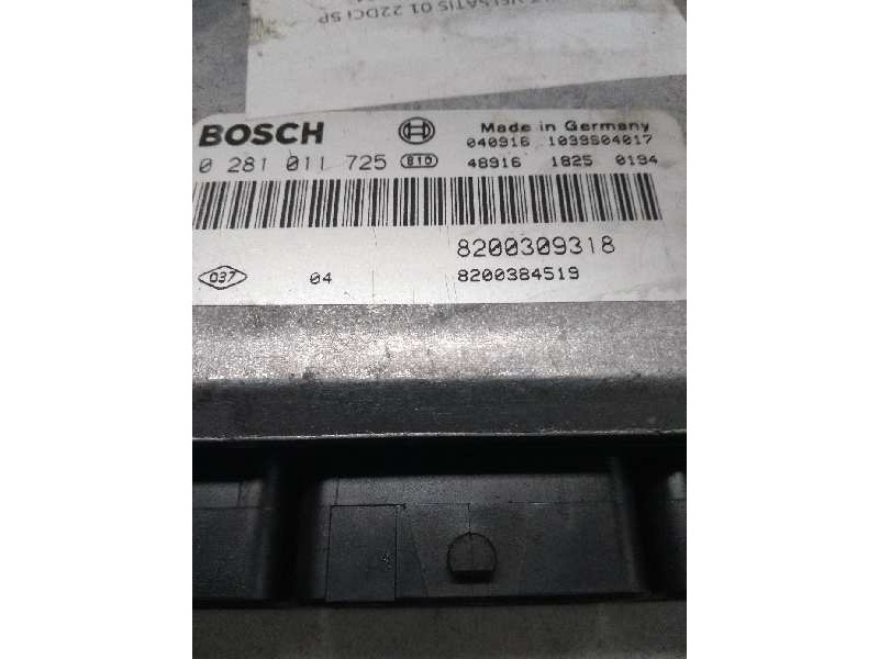 Recambio de centralita motor uce para renault vel satis (bj0) 2.2 dci turbodiesel referencia OEM IAM 0281011725 8200309318 82003