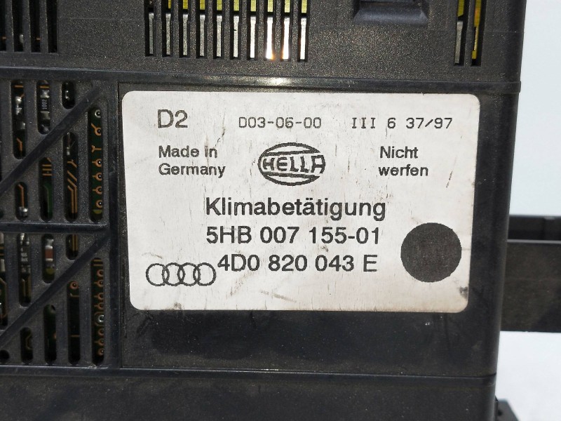 Recambio de mando calefaccion / aire acondicionado para audi a8 (d2) 4.2 v8 32v referencia OEM IAM 4D0820043E 5HB00715501 