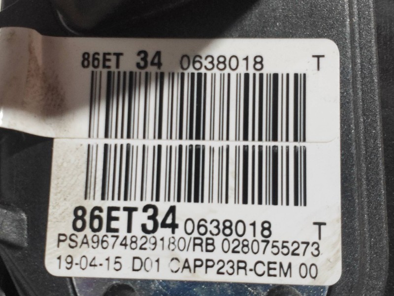 Recambio de potenciometro pedal para peugeot 308 business line referencia OEM IAM 9674829180 0280755273 