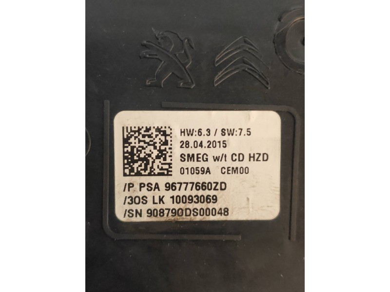 Recambio de mando multifuncion para peugeot 308 business line referencia OEM IAM 96777660ZD  