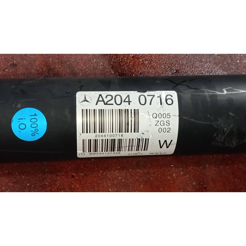 Recambio de transmision central para mercedes clase c (w204) coupe c 220 cdi blueefficiency (204.302) referencia OEM IAM A204071