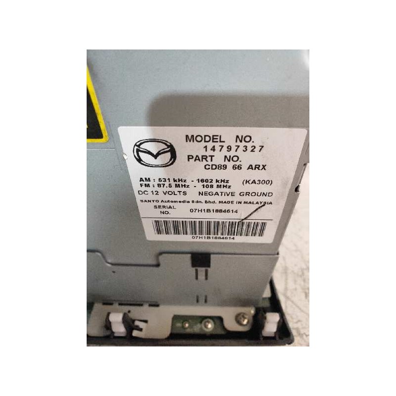 Recambio de sistema audio / radio cd para mazda 5 berl. (cr) 2.0 crtd active+ (105kw) referencia OEM IAM 147977327 07H1B1884614 