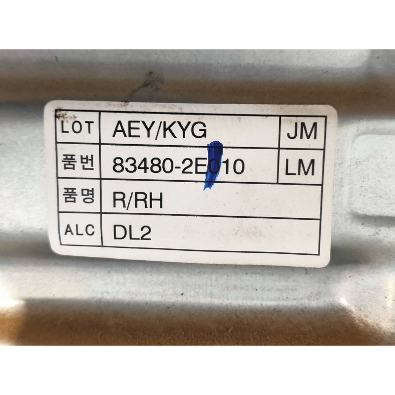 Recambio de elevalunas trasero derecho para hyundai tucson (jm) 2.0 crdi comfort (4wd) referencia OEM IAM 83480E010  