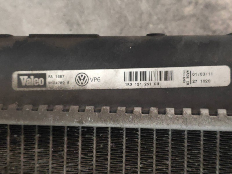 Recambio de radiador agua para seat leon (1p1) comfort limited referencia OEM IAM 1K0121251CM M124789 