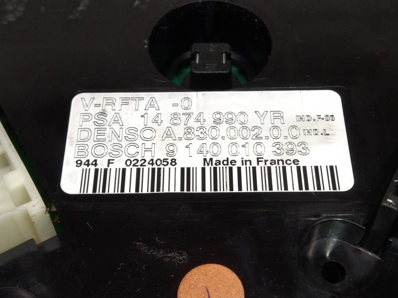 Recambio de mando calefaccion / aire acondicionado para peugeot 807 sv referencia OEM IAM 14874990YR A83000200 9140010393 Recambio de mando calefaccion / aire acondicionado para peugeot 807 sv referencia OEM IAM 14874990YR A83000200 9140010393