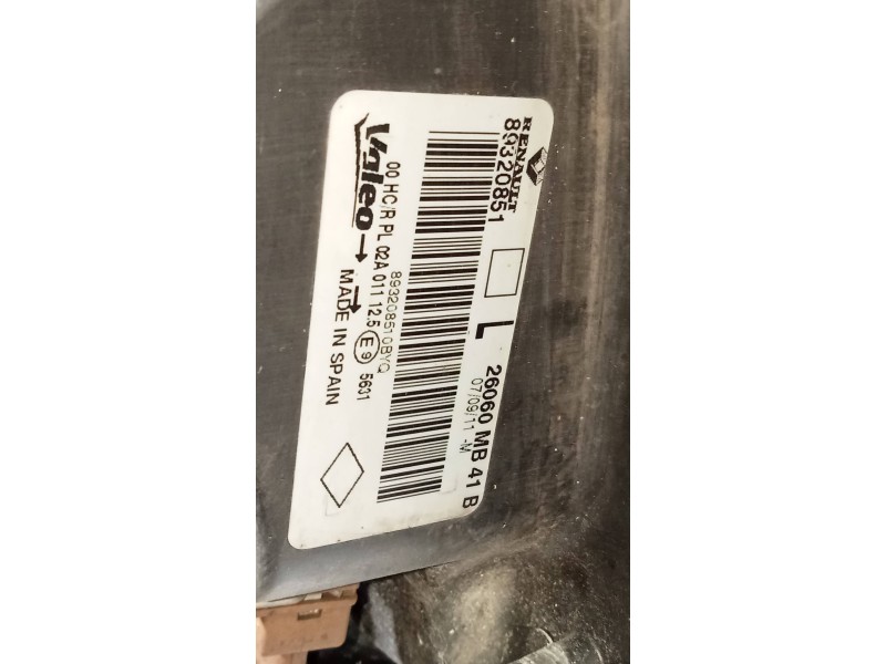 Recambio de faro izquierdo para renault maxity fg 130.35/45 referencia OEM IAM 26060MB41B 89320851 
