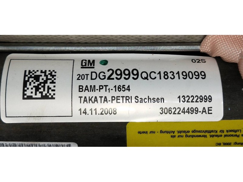 Recambio de airbag cortina delantero derecho para opel insignia berlina cosmo referencia OEM IAM 13222999 20TDG2999QC18319099 30
