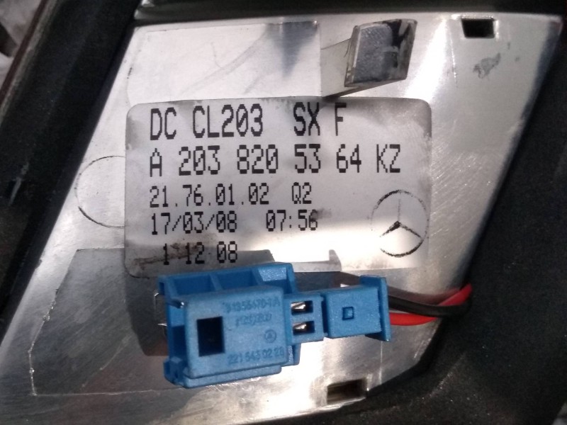Recambio de piloto trasero izquierdo interior para mercedes clase clc (cl203) clc 2.2 cdi cat referencia OEM IAM A2038205364KZ  
