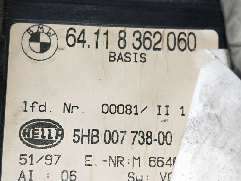 Recambio de mando calefaccion / aire acondicionado para bmw serie 3 berlina (e46) 328i referencia OEM IAM 64118362060 5HB0077380