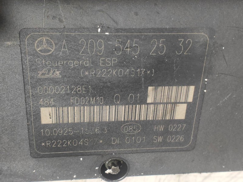 Recambio de abs para mercedes clase clk (w209) coupe 270 cdi (209.316) referencia OEM IAM 10092515363 10020403954 