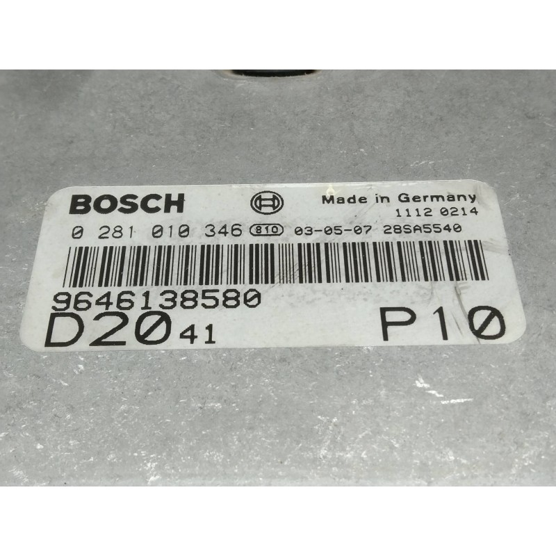 Recambio de centralita motor uce para citroen jumper caja cerrada desde ´02 2.0 hdi cat referencia OEM IAM 0281010346 9646138580