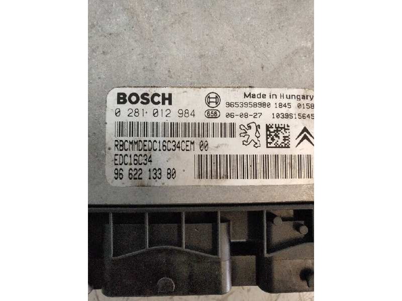 Recambio de centralita motor uce para peugeot 407 1.6 hdi referencia OEM IAM 0281012984 9662213380 9653958980 EDC16C34