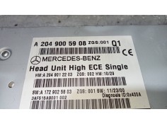 Recambio de sistema audio / radio cd para mercedes clase c (w204) coupe c 220 cdi blueefficiency (204.302) referencia OEM IAM A2 2