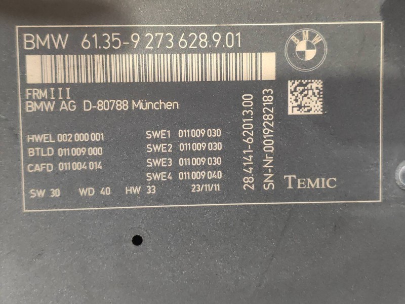 Recambio de modulo electronico para bmw serie 5 touring (f11) 530d xdrive referencia OEM IAM 613592736289  