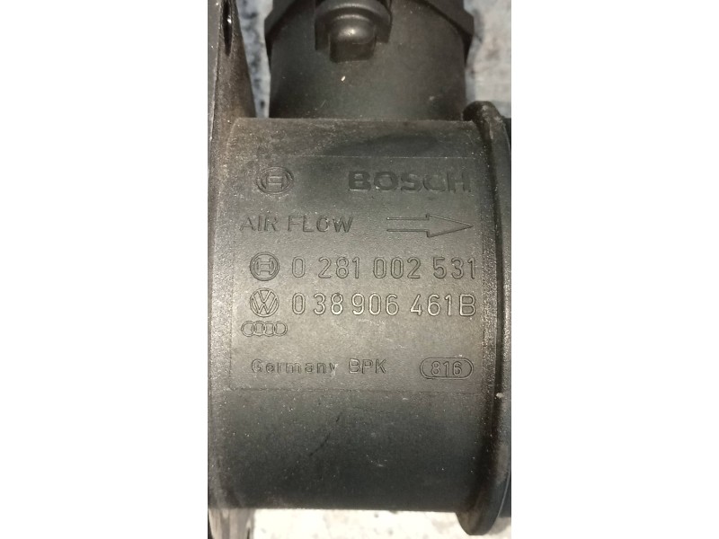 Recambio de caudalimetro para audi a3 (8p) 1.9 tdi attraction referencia OEM IAM 0281002531 038906461B 