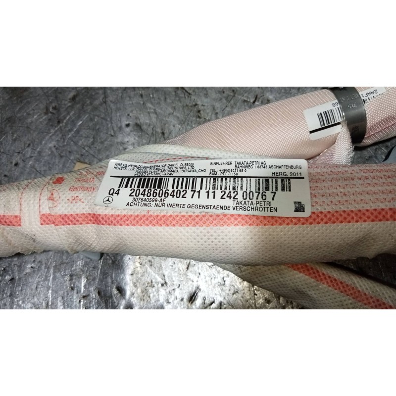 Recambio de airbag cortina delantero derecho para mercedes clase c (w204) coupe c 220 cdi blueefficiency (204.302) referencia OE