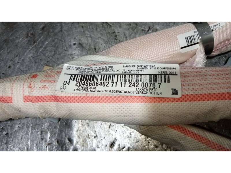 Recambio de airbag cortina delantero derecho para mercedes clase c (w204) coupe c 220 cdi blueefficiency (204.302) referencia OE