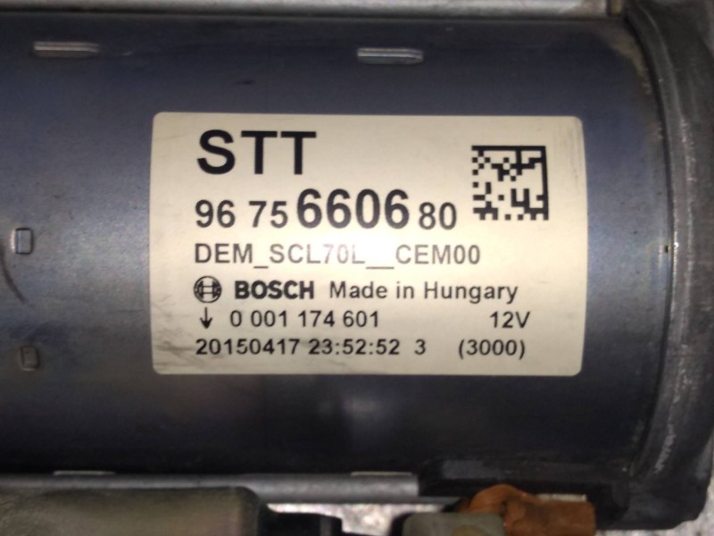 Recambio de motor arranque para peugeot 308 business line referencia OEM IAM 9675660680  