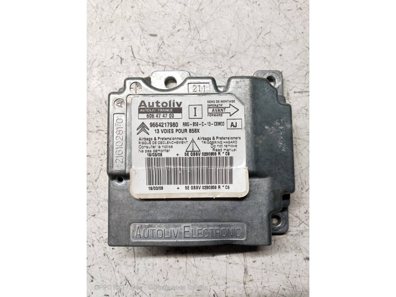 Recambio de centralita airbag para citroen c4 grand picasso sx referencia OEM IAM 606474700 9664217980 