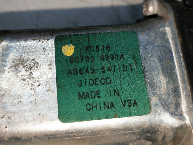 Recambio de elevalunas delantero derecho para nissan tiida (c11x/sc11x) visia referencia OEM IAM 807308991A A8843647D1 5P