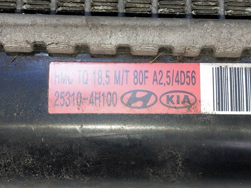 Recambio de radiador agua para hyundai h1 2.5 crdi cat referencia OEM IAM 253104H100  