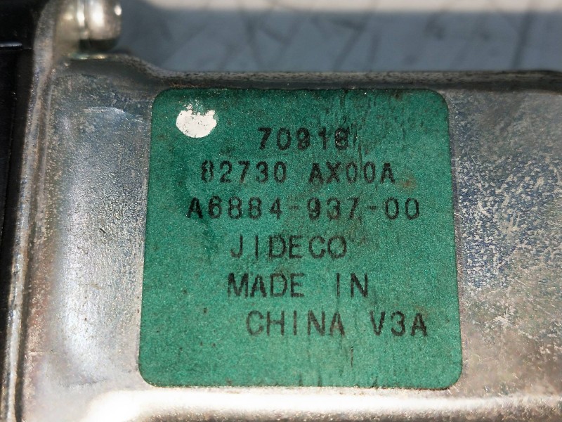 Recambio de elevalunas trasero derecho para nissan tiida (c11x/sc11x) 1.5 dci turbodiesel cat referencia OEM IAM 82730AX00A A688