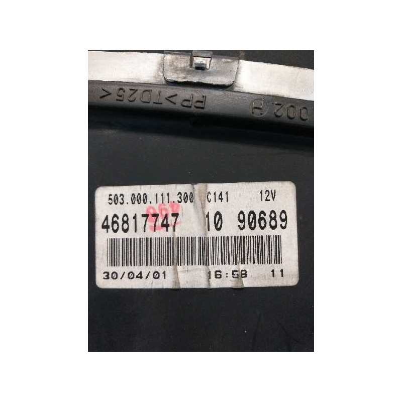 Recambio de cuadro instrumentos para fiat doblo (119) 1.9 diesel cat referencia OEM IAM 46817747 10 90689 503000111300