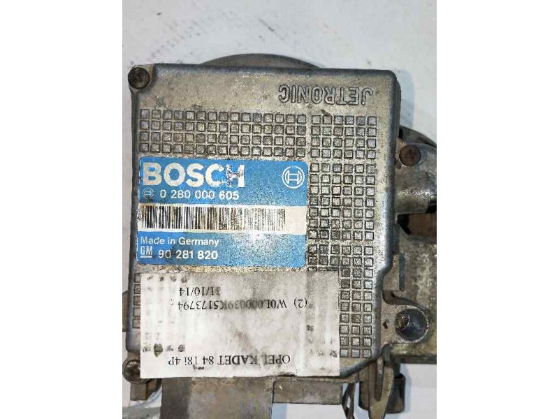 Recambio de caudalimetro para opel kadett e 1.8 referencia OEM IAM 0280000605 90281820 BOSCH Recambio de caudalimetro para opel kadett e 1.8 referencia OEM IAM 0280000605 90281820 BOSCH