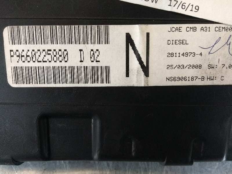Recambio de cuadro instrumentos para citroen c2 1.4 hdi referencia OEM IAM P9660225880 D02 N 281149734