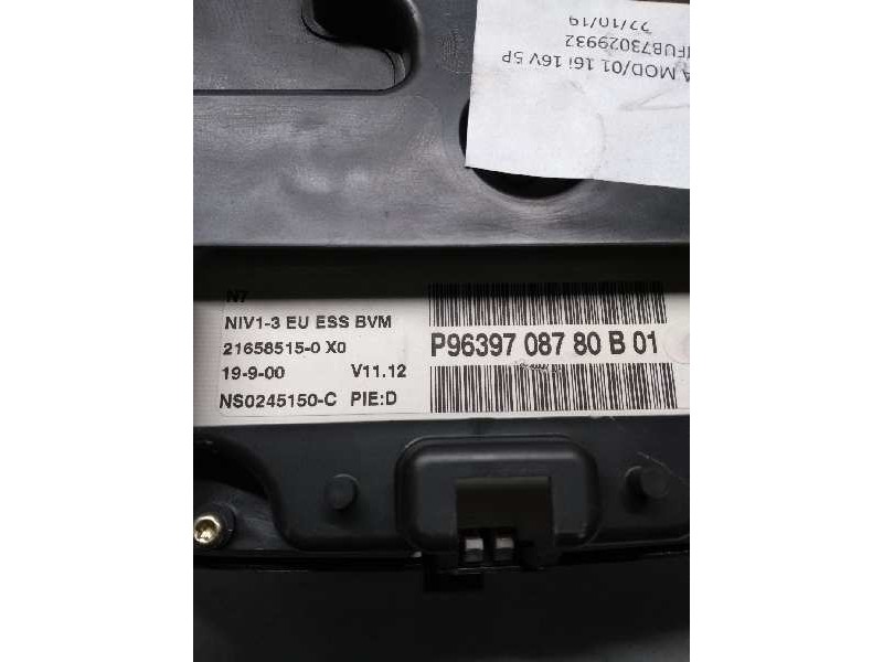 Recambio de cuadro instrumentos para citroen xsara berlina 1.6i 16v exclusive referencia OEM IAM P9639708780 B01 216585150
