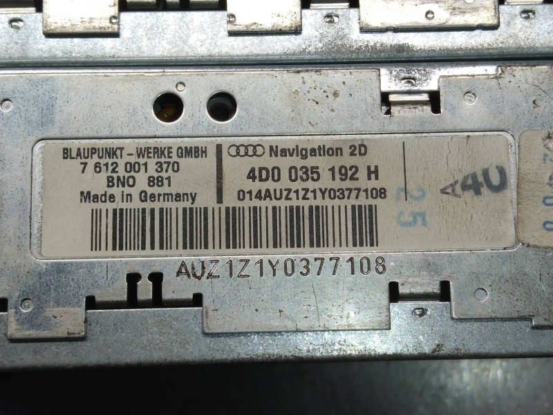 Recambio de sistema navegacion gps para audi s8 (d2) 4.2 referencia OEM IAM 4D0035192H  