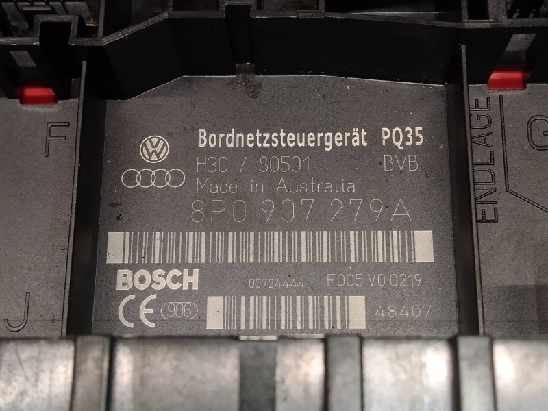 Recambio de caja reles / fusibles para audi a3 (8p) 2.0 tdi ambiente referencia OEM IAM 8P0907279A F005V00219  Recambio de caja reles / fusibles para audi a3 (8p) 2.0 tdi ambiente referencia OEM IAM 8P0907279A F005V00219