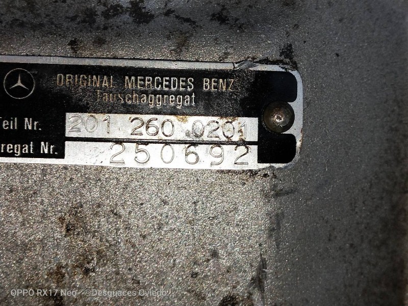 Recambio de caja cambios para mercedes clase c (w201) berlina e 190 (201.024) referencia OEM IAM 2012600201 250692  Recambio de caja cambios para mercedes clase c (w201) berlina e 190 (201.024) referencia OEM IAM 2012600201 250692