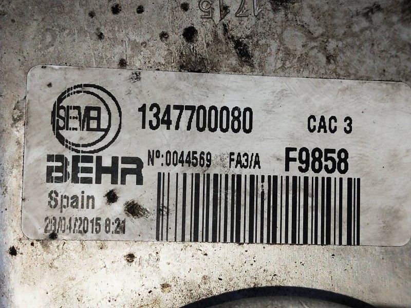 Recambio de intercooler para fiat ducato caja cerrada 33 (06.2006 =>) 2.3 jtd cat referencia OEM IAM 1347700080  